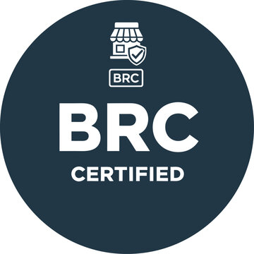 BRC Certified Badge Icon for Food Safety and Quality Assurance