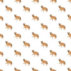 Obraz premium Spotted hyena repeating pattern creating a simple wildlife theme