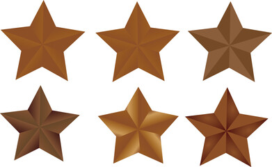 Obraz premium Premium bronze star award illustration on clean background.