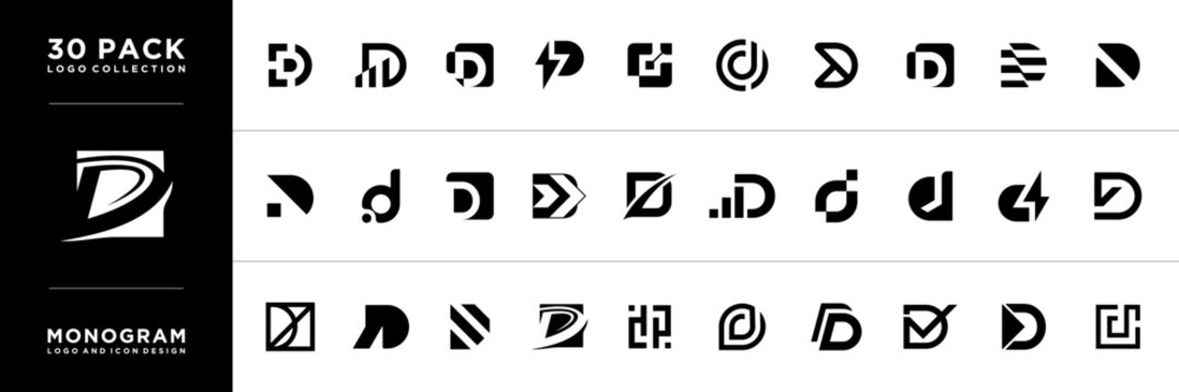 Minimalist D logo letter design collection.