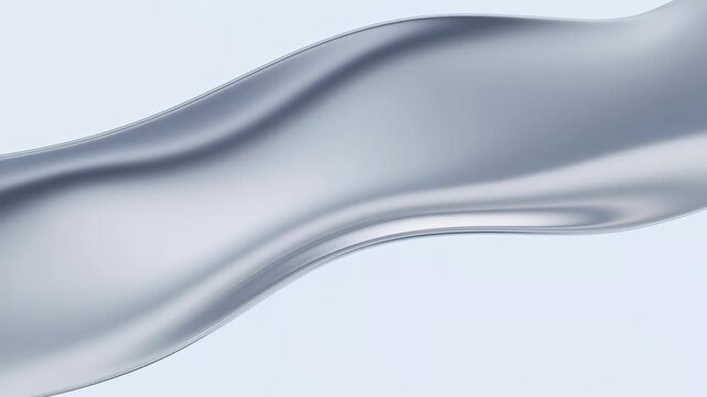 Flowing silver fabric on a soft background. Represents elegance, luxury, and versatility in design and fashion applications