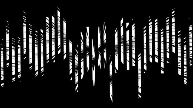 Monochromatic Equalizer Wave with Comic Speed Lines Animation