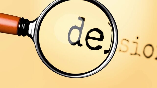 Delusion under close examination. Focusing on Delusion, analyzing it, taking a closer look. Concentrating on Delusion, reviewing it, searching for answers