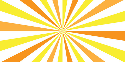 Obraz premium abstract orange and white retro with sunburst pattern orange and white design. Vintage sunrays illustration swirl line. sun beam vector banner design and comic burst gradient concept pa
