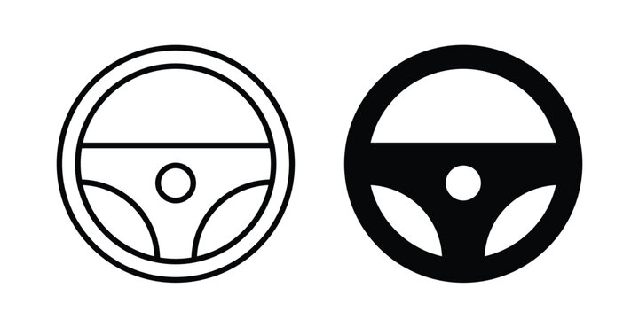 Autopilot icon clipart and thin stroke versions pack