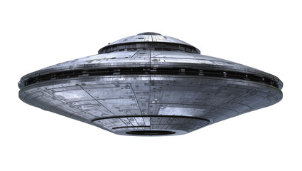 Metallic flying saucer with layered dome and circular opening © Andrei