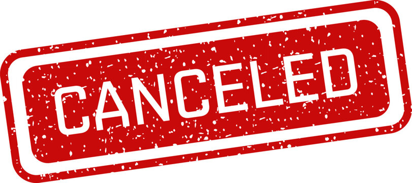 Canceled rubber stamp red canceled stamp cancelled