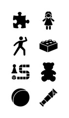 Children's Toy Icons Set PNG playful objects, transparent background © Pnghub10