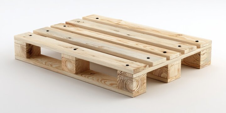 A simple wooden pallet for transporting goods