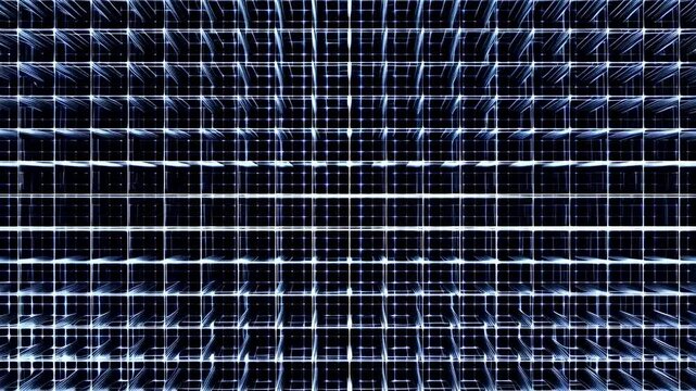 Dynamic light wave patterns unfolding over time in a digital matrix