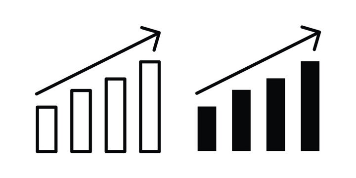 High Sales icon clipart and thin stroke versions pack