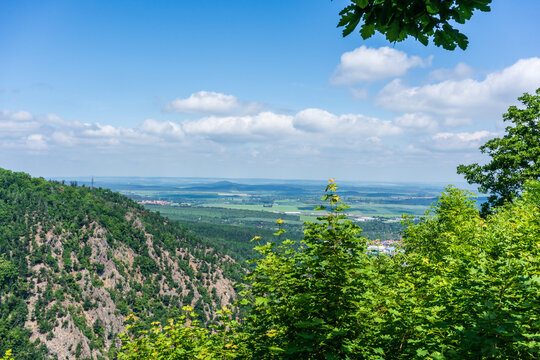 Blick vom Hexentanzplatz im Harz, Deutschland