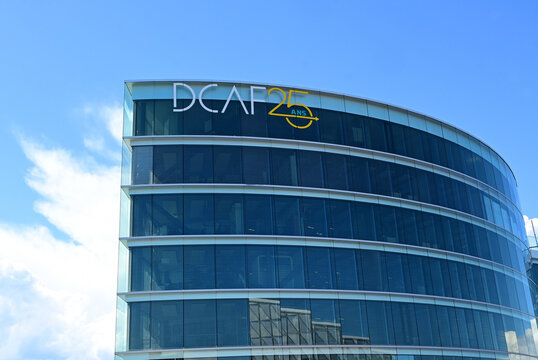 Geneva, Switzerland, Europe - 05.2026 : DCAF -Geneva Centre for Democratic Control of Armed Forces (2000), renamed for Geneva Centre for Security Sector Governance, Maison de la Paix headquarters