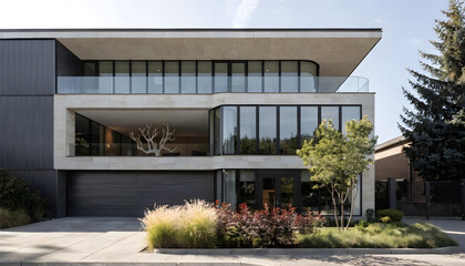 Fototapeta premium Modern Urban Villa Contemporary Residential Design 