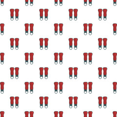 Red swim flippers creating a continuous pattern on a white background © nsit0108