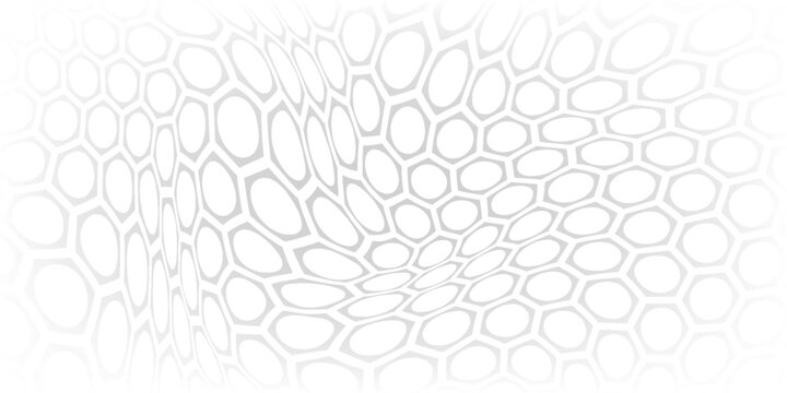 Honeycomb pattern with circle net. Honeycomb grid texture. Flat vector illustration isolated on white background.