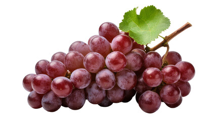 Red globe grapes cluster with green leaf © Andrei
