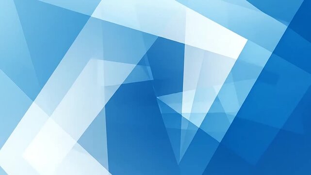 Abstract blue geometric background with overlapping transparent shapes