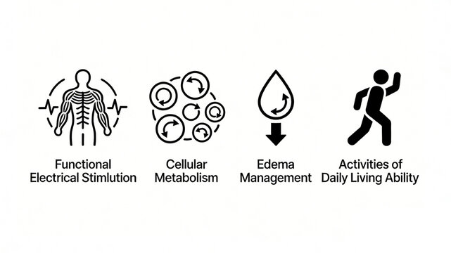Identification of human electrical stimulation, metabolic circulation, and edema, electrical stimulation rehabilitation for edema reduction, rehabilitation therapy equipment, and postoperative care 
