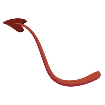 Illustration Tail Cartoon Curve Demon Devil Red