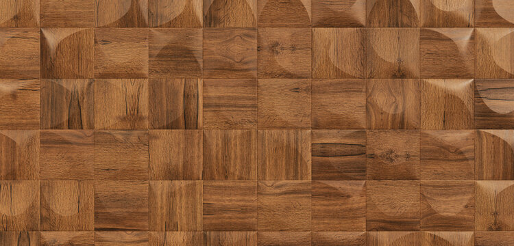3D render of modern wooden geometric pattern background illustration