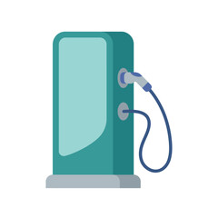 Fototapeta premium Charging Station Minimal Flat Vector Illustration for Electric Car