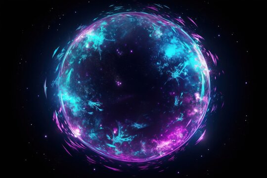 Neon space galaxy astronomy universe planet.