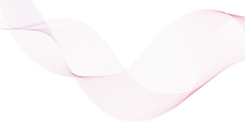 Fototapeta premium Minimalist pink wave line illustration with smooth curves, pink wave lines gradient background soft fluid design minimalist texture, elegant pink wave line graphic element.