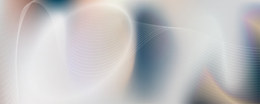 Abstract flowing wave lines background with soft gradient blur and elegant futuristic design