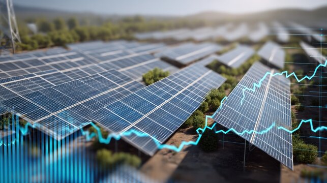 Solar panels and graphic overlay