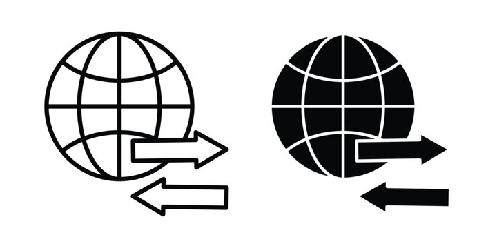 Import and export icon lineart style, silhouette flat icons
