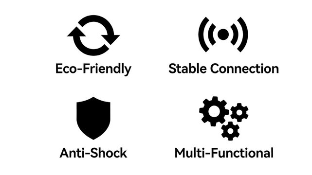 Circular arrow, stable signal, shock shield and gear, environmentally friendly, energy-saving, stable connection, earthquake resistant multifunctional, green household appliances and outdoor equipment