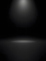 Obraz premium Minimal dark charcoal gray gradient spotlight background – elegant premium aesthetic design for professional brand identity, high-end product photography display, and modern corporate website