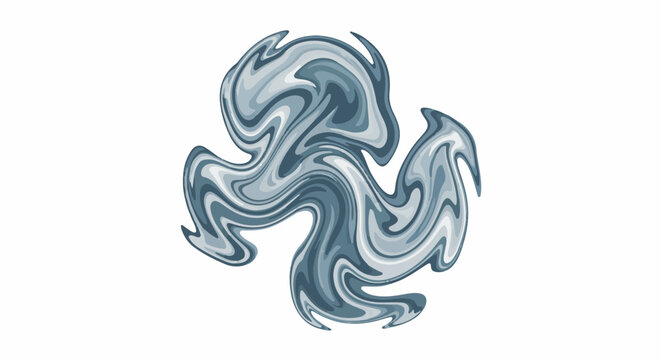 Abstract swirling pattern of grey, blue and white marbled liquid