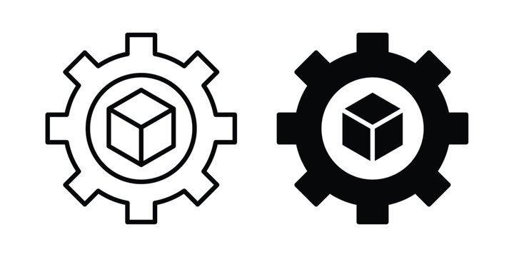 Product development icon lineart style, silhouette flat icons