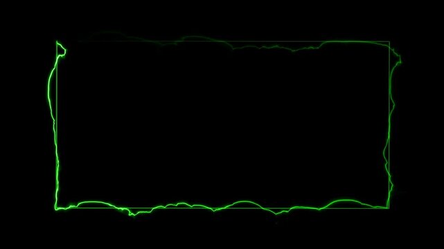 green lightning over black background