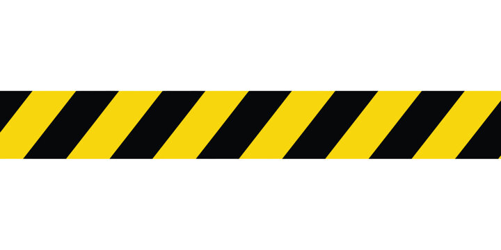 caution tape pattern on white background yellow