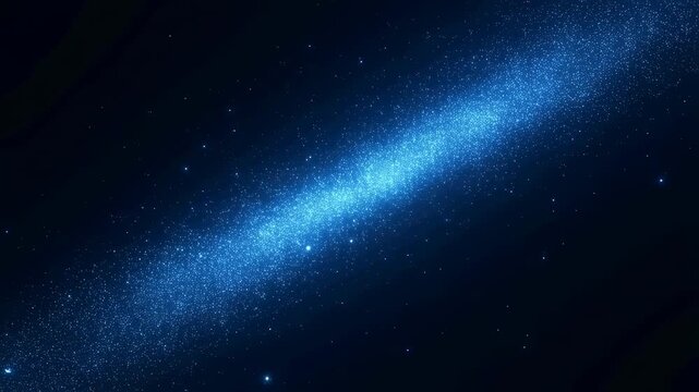 Stunning cosmic blue star field with shimmering particles creating a mesmerizing galactic effect. Perfect for space-themed projects and visual storytelling