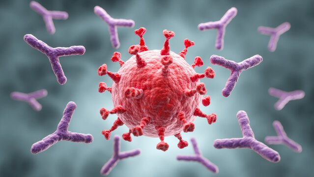 CAR T-cell therapy 3D illustration. Genetically engineered T-cells targeting and destroying cancer cells in a microscopic medical concept.