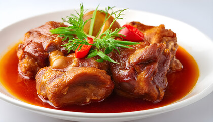 Fototapeta premium Stewed Pork Knuckle or Stewed Pork Leg - Asian food style