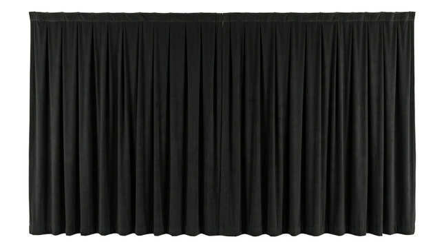 Black Theater Curtains Drawn Closed