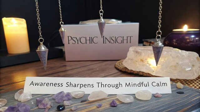 Psychic Insight Crystal Pendulum Meditation Setup