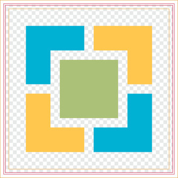 Modern Geometric Pinwheel Square Quilt Block Design