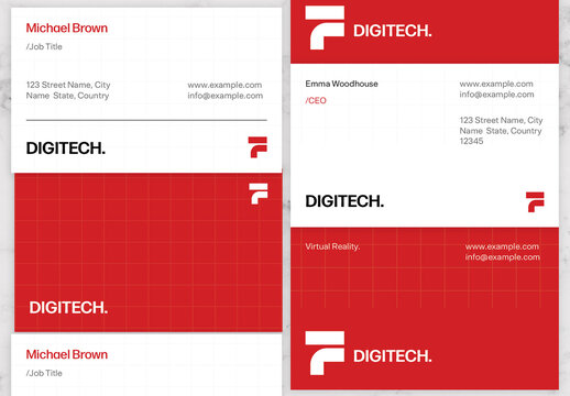 Red And Black Business Card