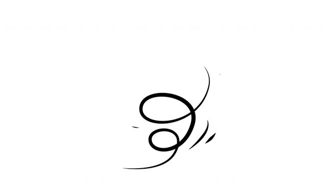 Seamless looping hand drawn wind, wave and airflow doodle animation with smooth, gentle motion. Minimal line art overlay suitable for explainer videos, transitions, weather visuals, UI animations.