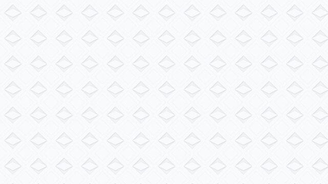 Geometric white pattern featuring repeating rhombus shapes in a subtle animation style for clean modern backgrounds and professional video projects