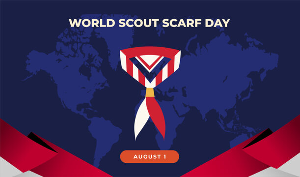 World Scout scarf day flyer illustration