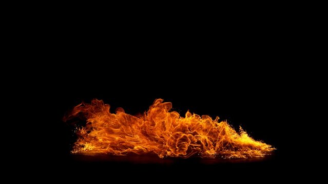 Fire Flame Isolated on Black Background