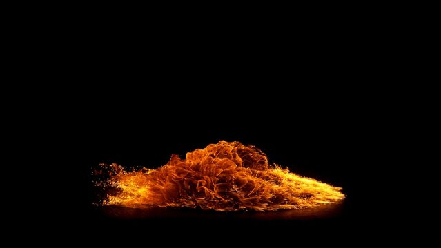 Fire Flame Isolated on Black Background