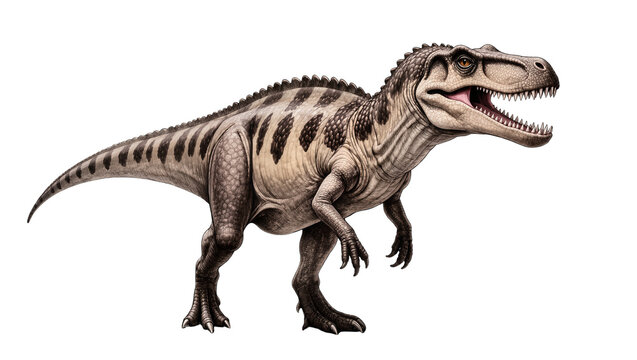 Large theropod dinosaur with sharp teeth and claws